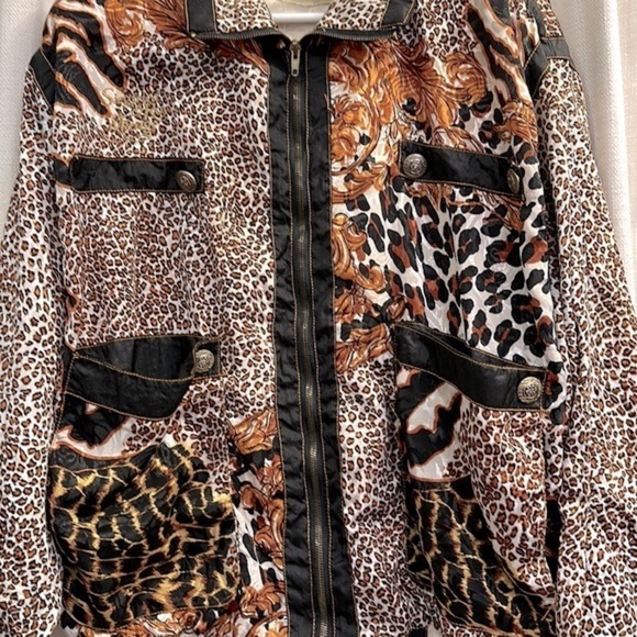 Vintage Clipper Bay Long Sleeve Polyester Animal Print Track Suit Jacket… - Picture 3 of 7